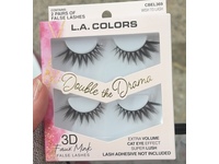 L.A. Colors Double The Drama False Lashes, 3D Faux Mink, 2 Pairs - thumbnail 2