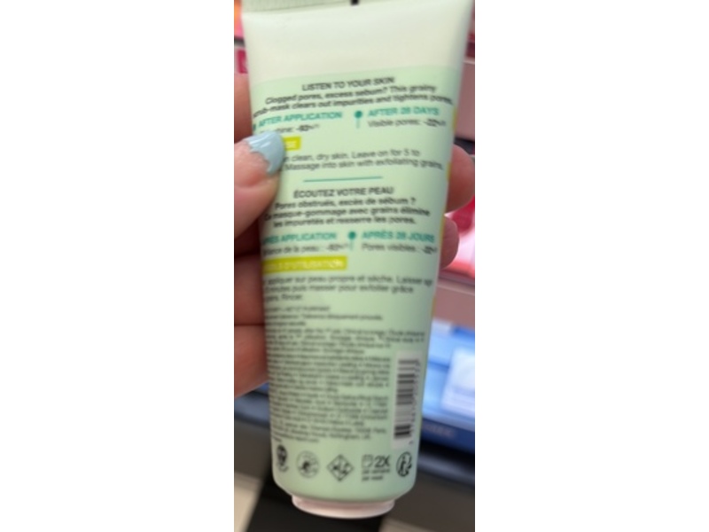 Sephora Clear & Purify Detox Mask & Scrub, Mandelic Acid + White Clay, 2.53 fl oz/75 mL