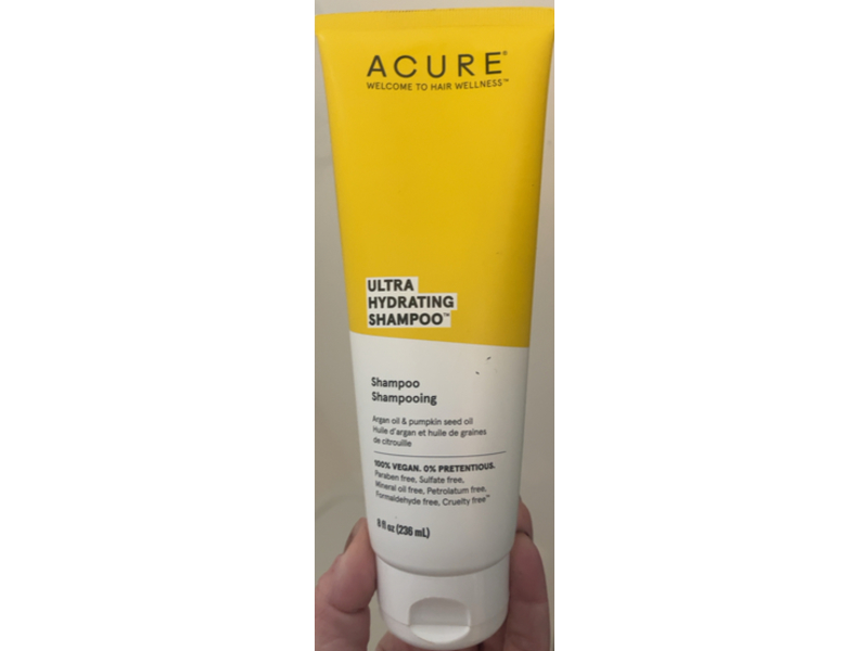 Acure Ultra Hydrating Shampoo, Yellow Argan Oil & Pumpkin, 8 fl oz/236 mL