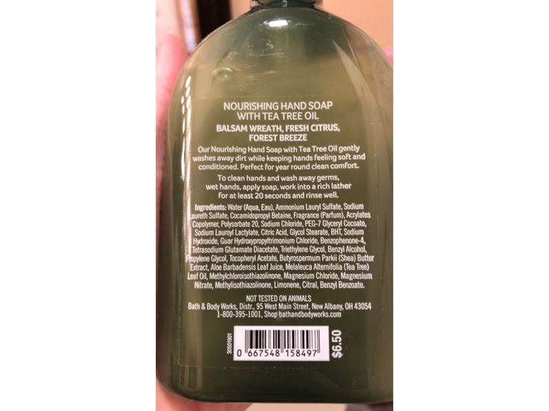 Bath & Body Works Nourishing Hand Soap, Winter Citrus Wreath, 8 fl oz/236 mL