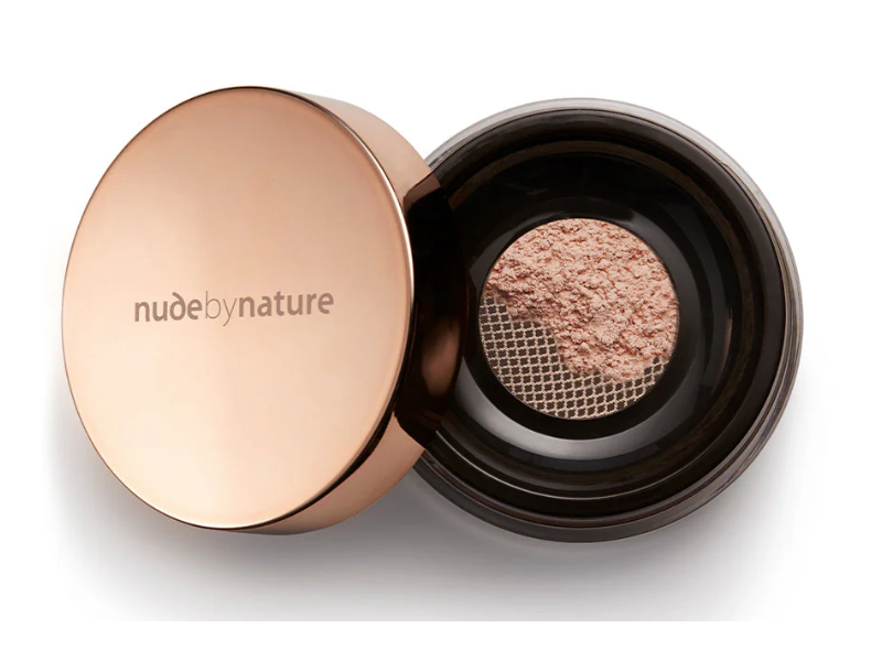 Nudebynature Radiant Loose Powder Foundation, N7 Warm Nude, 0.35 oz/10 g