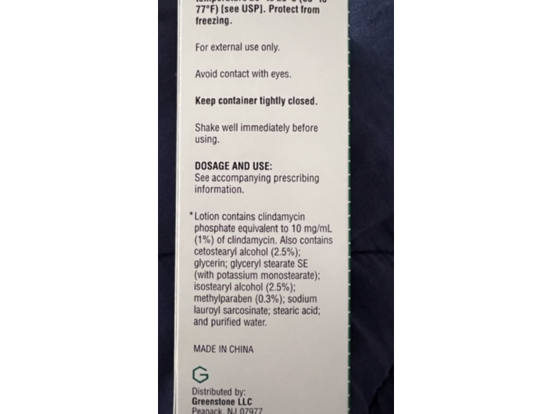 Clindamycin Phosphate Topical Lotion 1%, 60 mL Greenstone (RX)