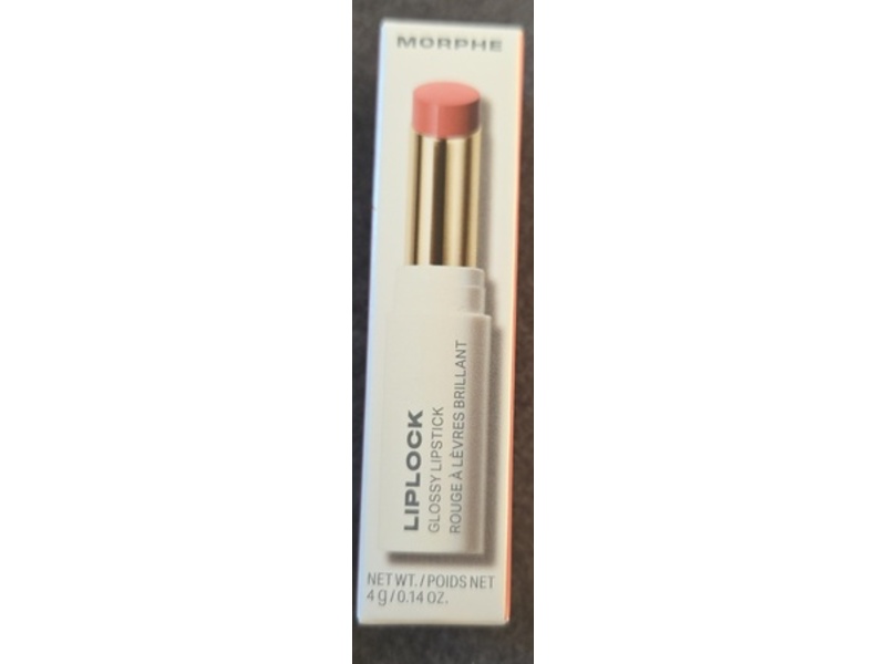 Morphe Liplock Glossy Lipstick, Caught Rose, 0.14 oz/4 g