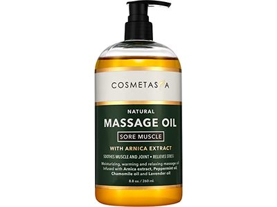 Cosmetasa Sore Muscle Massage Oil, Arnica Extract, 8.8 fl oz/260 mL