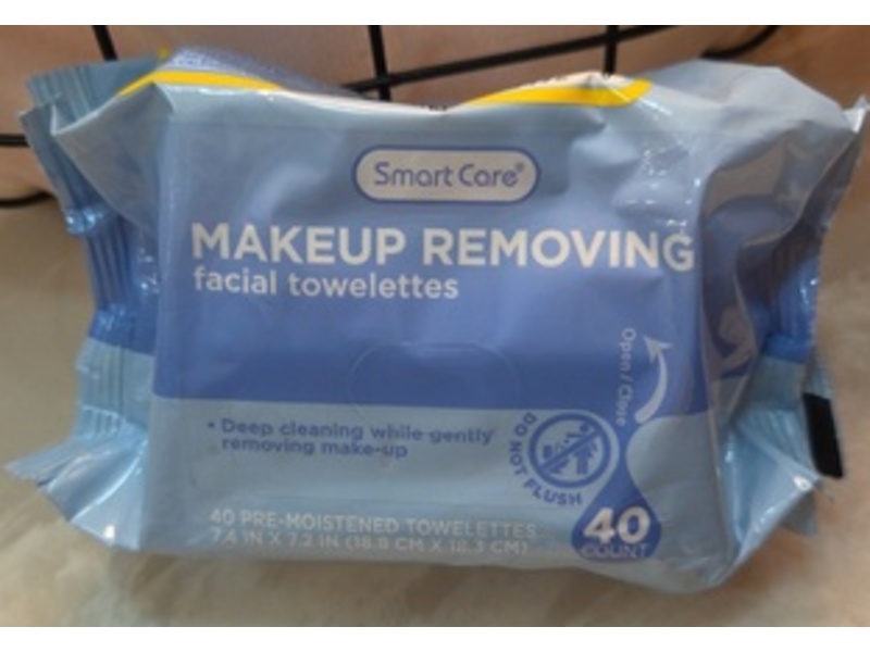 Smart Care Makeup Removing Facial Towelettes, 40 Count