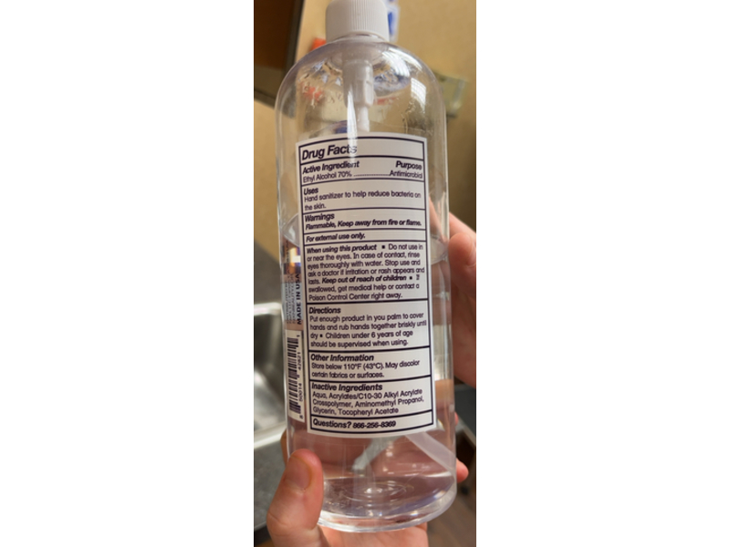 NXN Hand Sanitizer, Cleans & Hydrates, 33.8 fl oz/1 L, Pack Of 12
