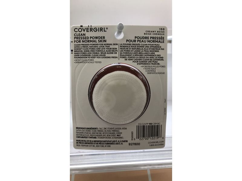 CoverGirl Clean Pressed Powder, Creamy Beige (150), 11g