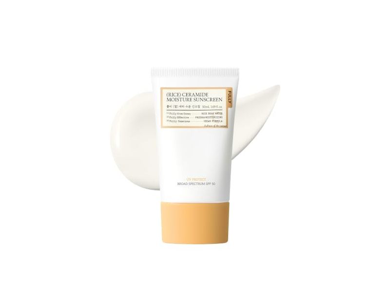 Fully Moisture Sunscreen, SPF 50, Rice Ceramide, 1.69 fl oz/50 mL