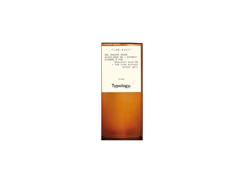 Typology Shower Gel, Glycolic Acid 6% + Tea Trea Extract, 6.7 fl oz/200 mL