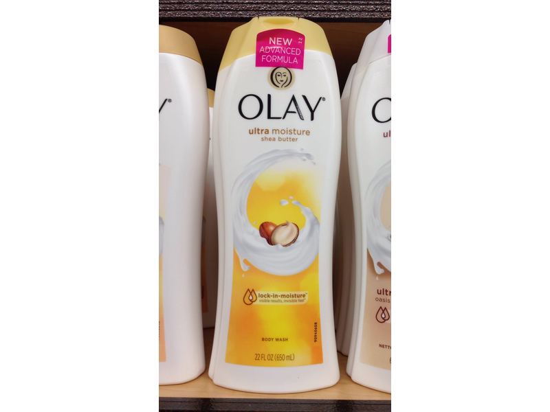 Olay Ultra Moisture Shea Butter Body Wash, B3 Complex, 22 fl oz/650 mL