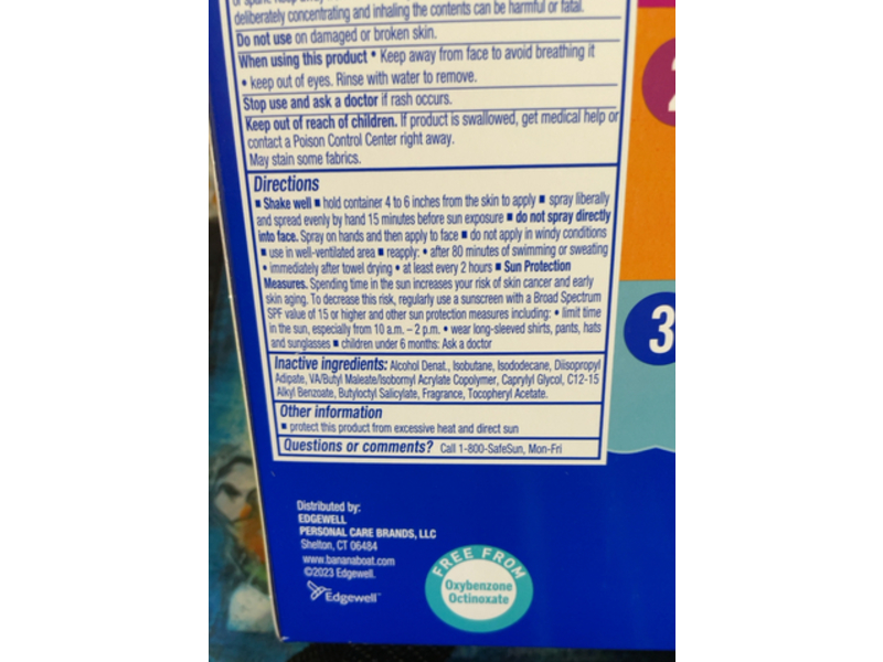 Banana Boat Sport Ultra Sunscreen Spray, SPF 50+, 6 oz/170 g, Pack Of 3