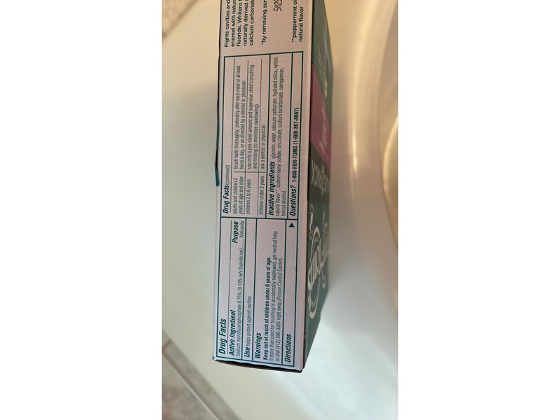 Tom's Of Maine Whole Care Anticavity Toothpaste, Peppermint, 8 oz/226 g, Pack Of 2