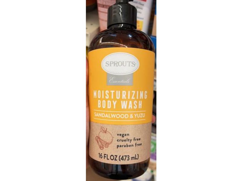 Sprouts Essentials Moisturizing Body Wash, Sandalwood & Yuzu, 16 fl oz/473 mL