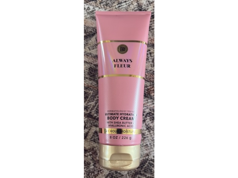 Bath & Body Works Always Fleur Ultimate Hydration Body Cream, Shea Butter Hyaluronic Acid, 8 oz/226 g