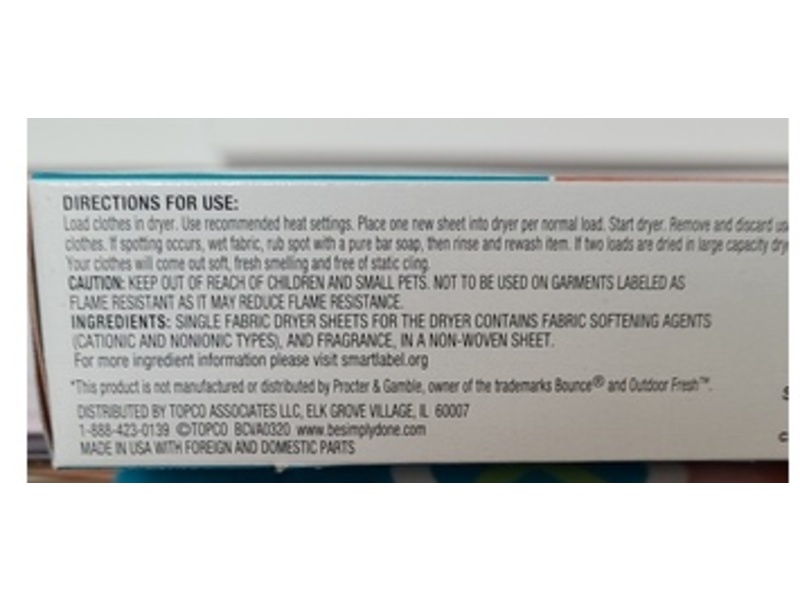 Simply Done Dryer Sheets, Fresh Scent, 40 Count