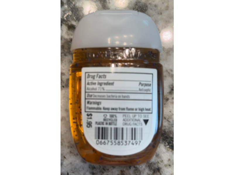 Bath & Body Works Anti-Bacterial Hand Gel, Pumpkin Pecan Waffles, 1 fl oz/29 mL