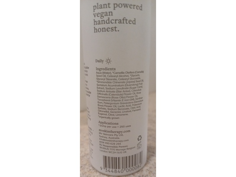 MV Skintherapy Moisturiser, Rose Soothing And Protective, 2.46 fl oz/70 mL