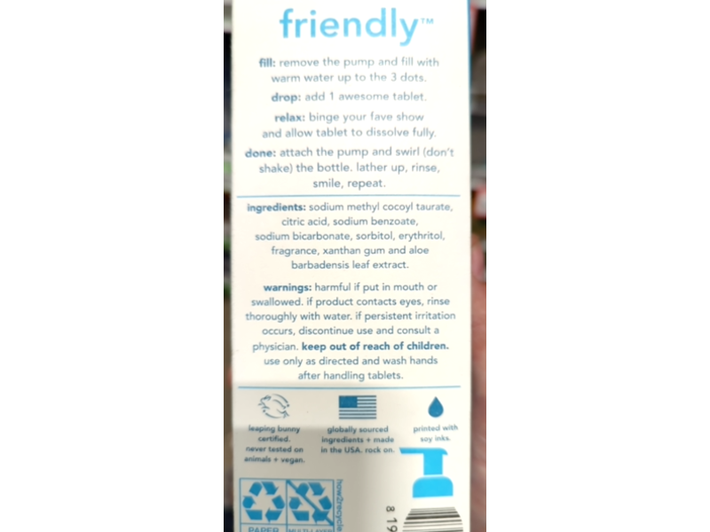 Hello Foaming Hand wash Starter, Aloe + Sea Minerals, 0.31 oz/9 g