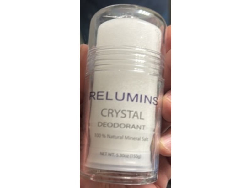 Relumins Crystal Deodorant, Mineral Salt, 5.36 oz/150 g, Pack Of 3