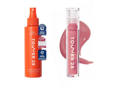 Tower 28 Lip Jelly + Sos Daily Rescue Face Spray Set, Pistachio