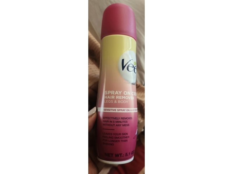 Veet Spray On Cream Hair Removal Legs & Body, 5.1 oz/145 g