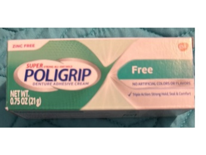 Super Poligrip Denture Adhesive Cream, 0.75 oz/21 g