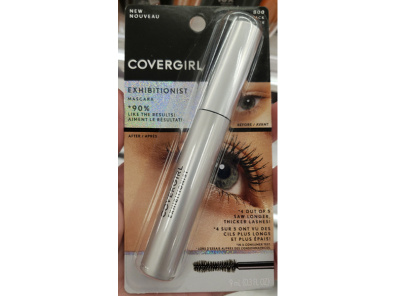 Covergirl Exhibitionist Mascara, 800 Very Black, 0.3 fl oz/9 mL