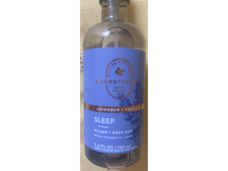 Bath & Body Works Aromatherapy Sleep Pillow + Body Mist, Lavender + Vanilla, 5.3 fl oz/156 mL, 2 Count