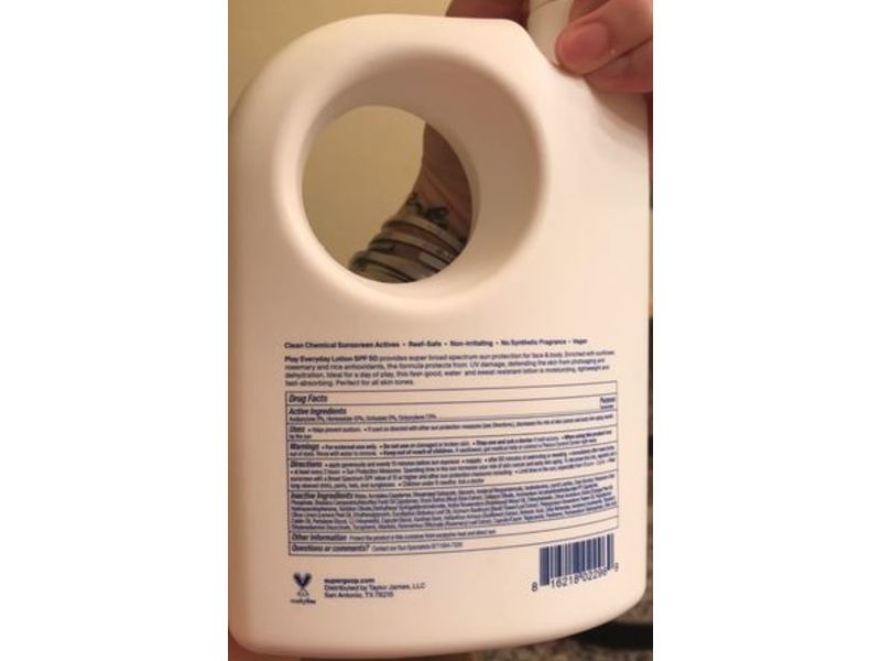 Supergoop! Play Everyday Lotion, SPF 50, Sunflower Extract, 18 fl oz/532 mL