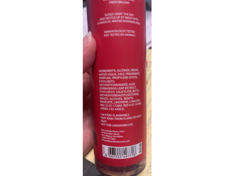 Bath & Body Works Twisted Peppermint, Fine Fragrance Spray, 8 fl oz/236 mL