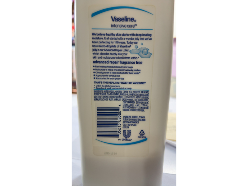 Vaseline Intensive Care Advanced Repair Lotion, 13 fl oz/384 mL