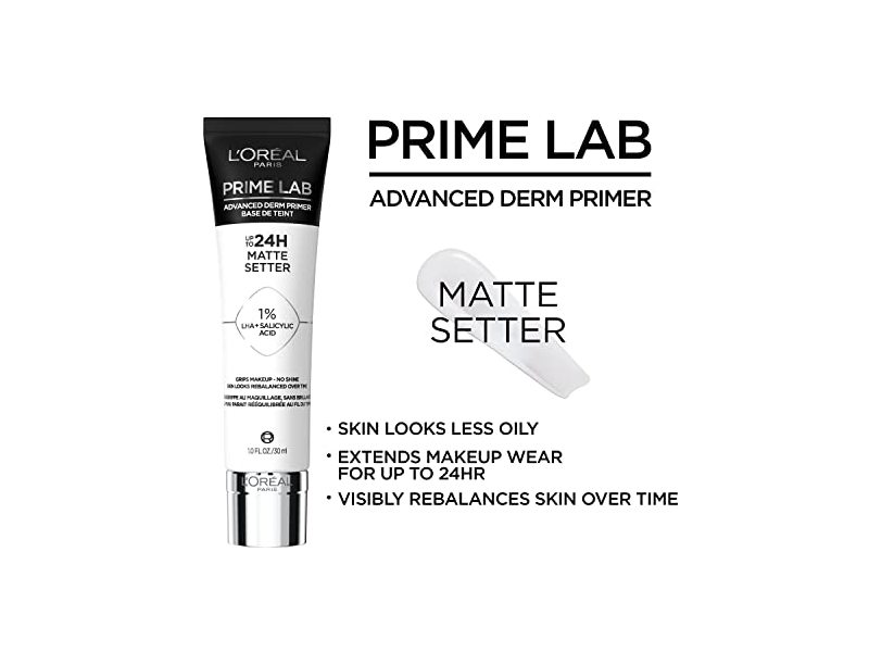 L'Oreal Paris Prime Lab Up to 24H Matte Setter, 1.0 fl oz/30 mL