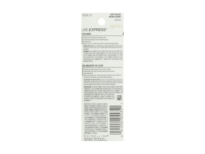 Maybelline New York Line Express Eyeliner, Soft Black 902, 0.035 Ounce , 1 gram