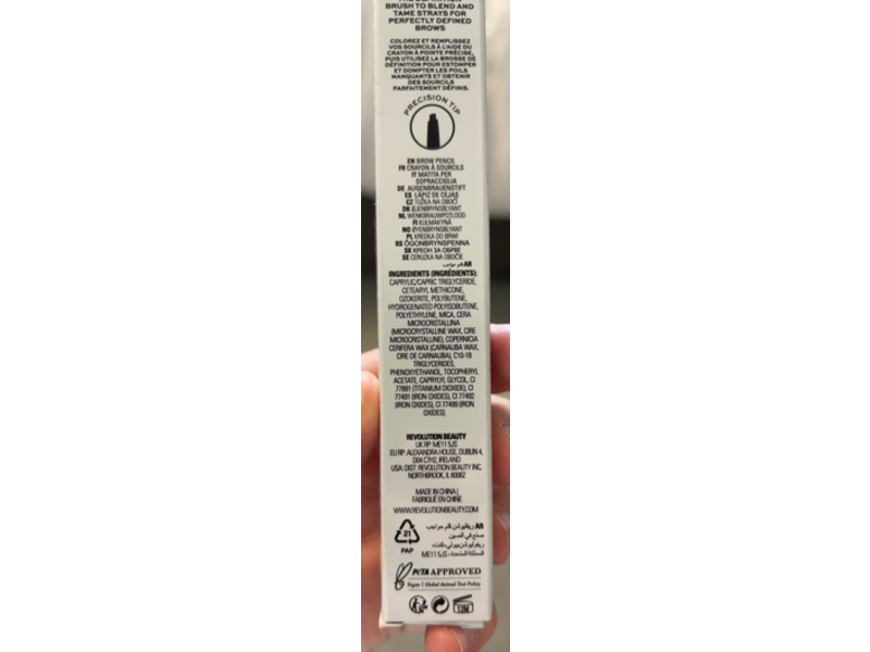 Revolution Duo Brow Definer, Medium Brown, 0.008 oz/0.25 g