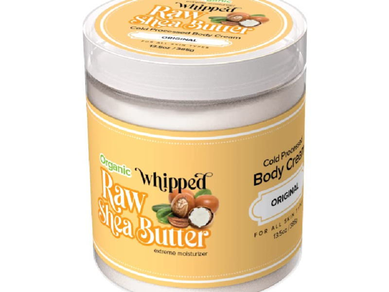 Touch Down Organic Whipped Raw Shea Butter, 13.5 oz/385 g