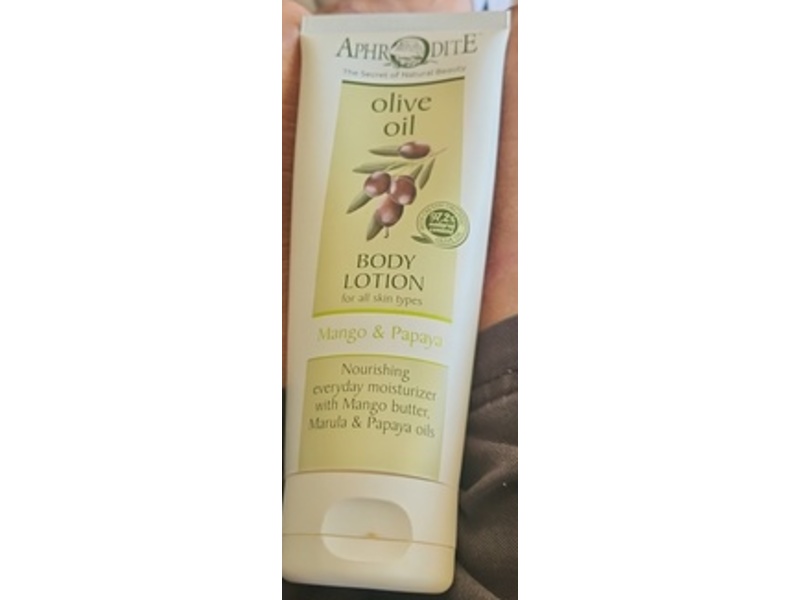 Aphrodite Olive Oil Body Lotion, Mango & Papaya, 7.05 fl oz/200 mL