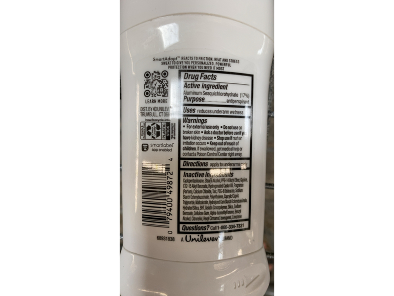 Degree Unlimited Fresh Antiperspirant Deodorant, Bold Invisible Solid, 2.7 oz/76 g