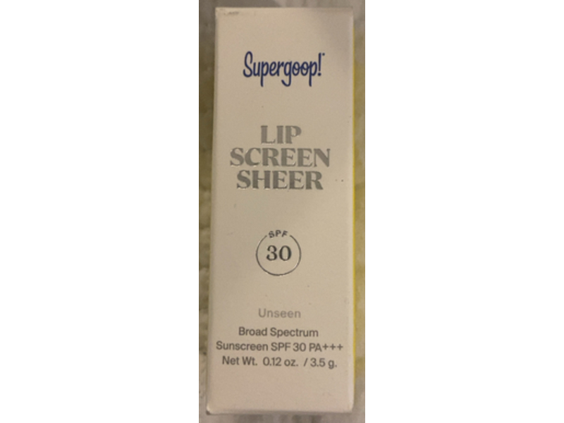 Supergoop! Lip Screen Sheer, Unseen, SPF 30 PA+++, 0.12 oz/3.5 g