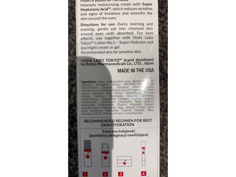 Hada Labo Tokyo Smoothing Anti-Fatigue Eye Cream, 0.5 fl oz/15 mL