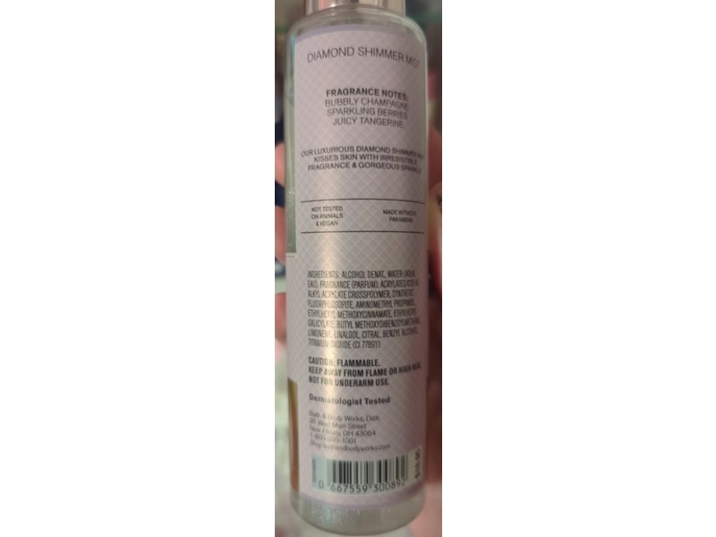 Bath & Body Works Diamond Shimmer Mist, Champagne Toast, 4.9 fl oz/145 mL