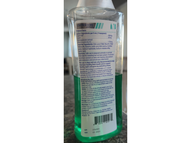 Virbac C.E.T. Aquadent Dental Solution, 16.9 fl oz/500 mL