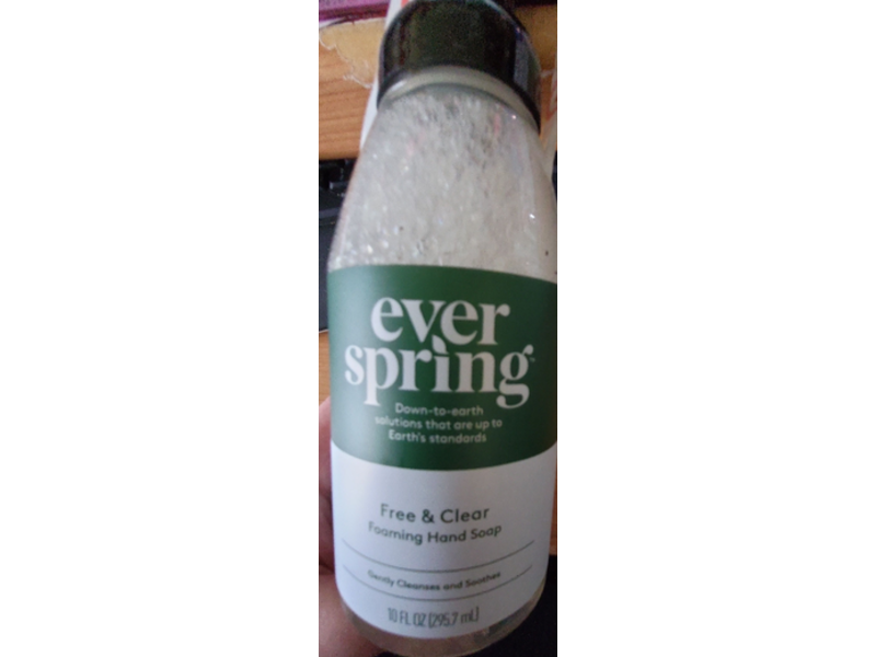 Ever Spring Foaming Hand Soap, Free & Clear, 10 fl oz/295.7 mL