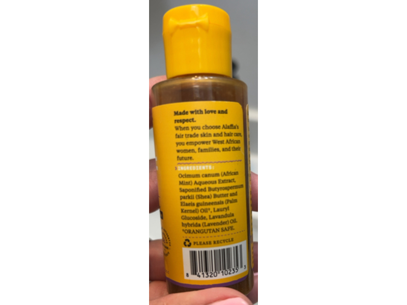 Alaffia African Black Soap Shampoo, Tea Tree & Mint, 2 fl oz/59 mL