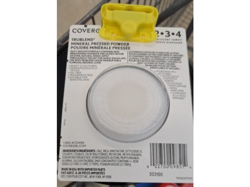 Covergirl TruBlend Pressed Powder, Translucent Tawny-005, 0.39 oz/11 g