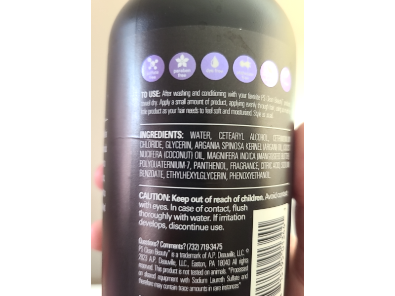 PS Clean Beauty Leave-In Conditioner, 10 fl oz/296 mL