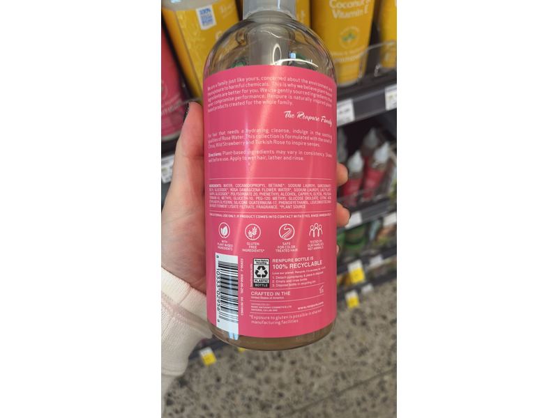 Renpure Radiant Shine Shampoo, Pink Grapefruit Peony, 24 fl oz/710 mL