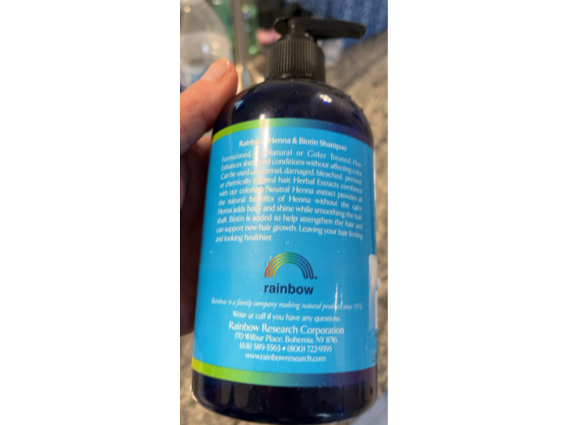 Rainbow Herbal Color Treated Hair Shampoo, Henna & Biotin, 12 fl oz/360 mL