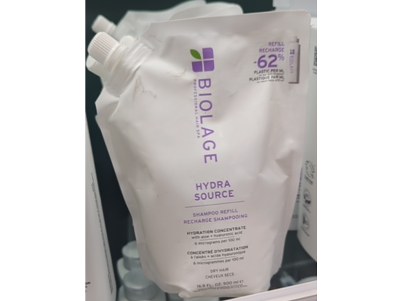 Biolage Hydra Source Shampoo Refill, 16.9 fl oz/500 mL
