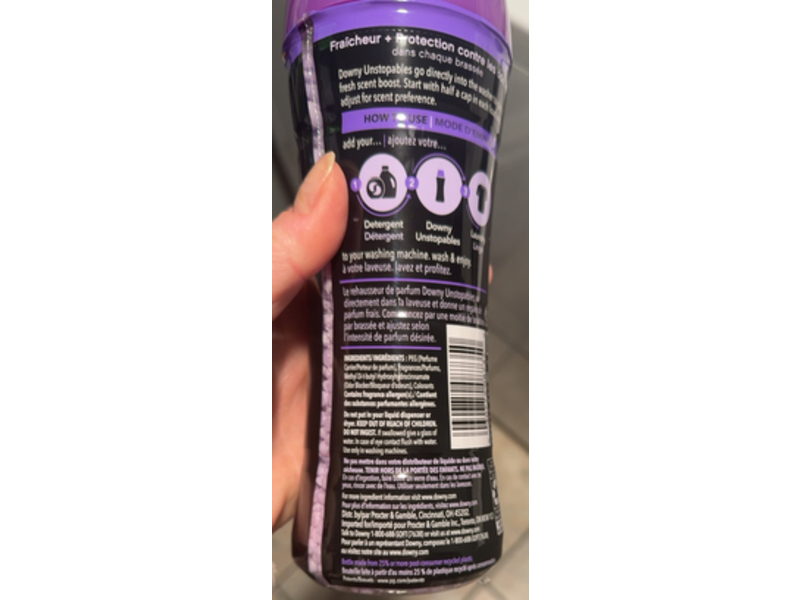 Downy Unstopables In-Wash Scent Booster, Lush Somptueux, 9.1 oz/257 g