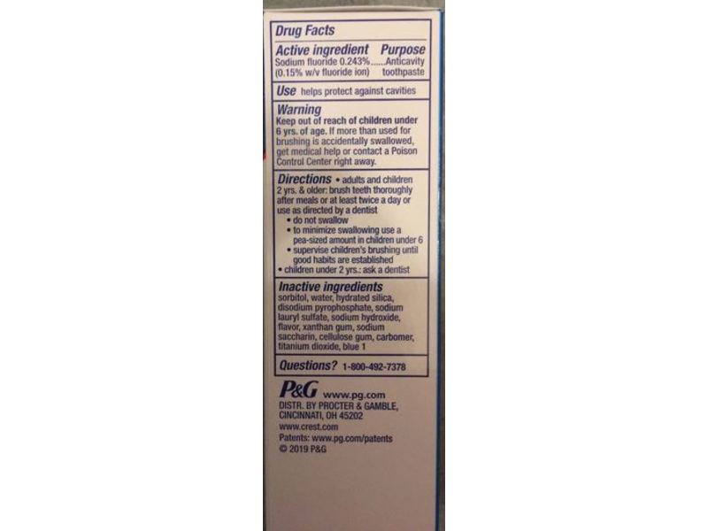 Crest Fluoride Anticavity Toothpaste, 5.7 oz/161 g